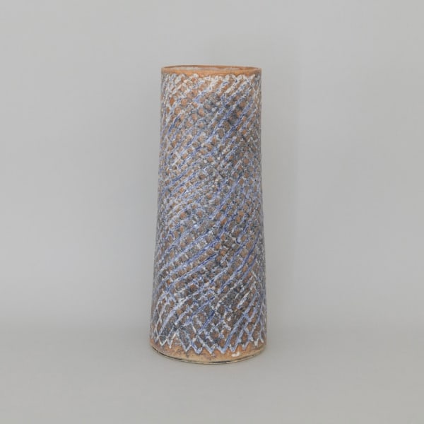 Vessel with blue weave