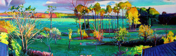 ORCHARDS AND FIELDS (SEEN FROM THE ROOF)