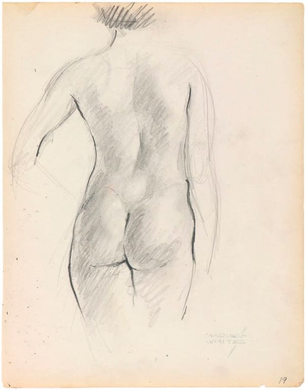 Charles White - STANDING NUDE FROM REAR, 1935-38