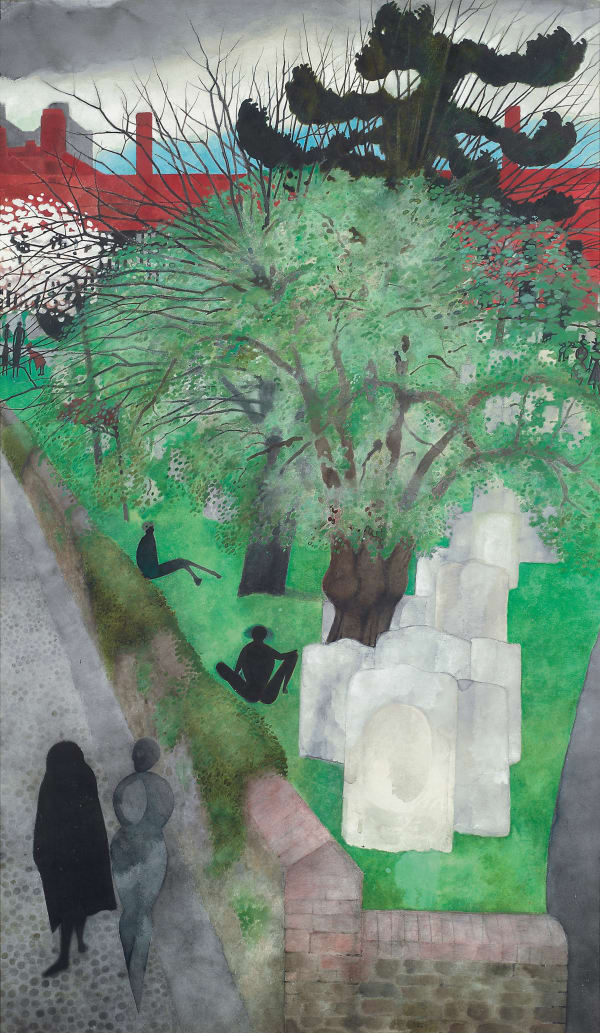Edward Burra, The Churchyard, Rye, 1959-61