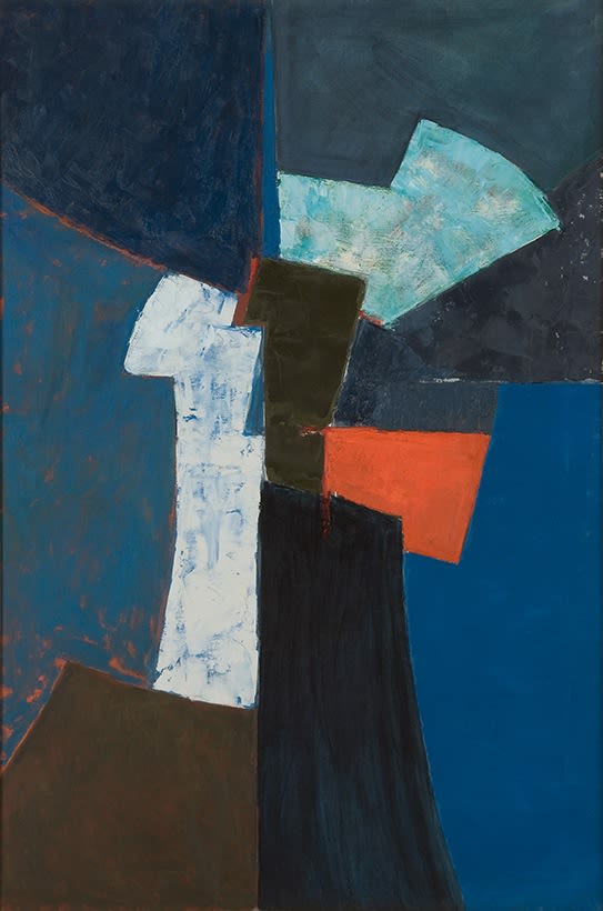 Adrian Heath, Composition: Blue and Red, 1957