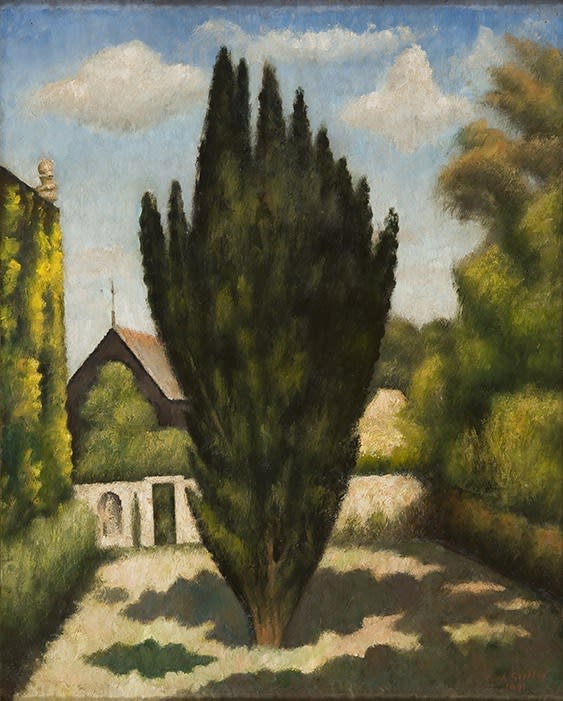 Mark Gertler, The Irish Yew (Garsington, Oxfordshire), 1921