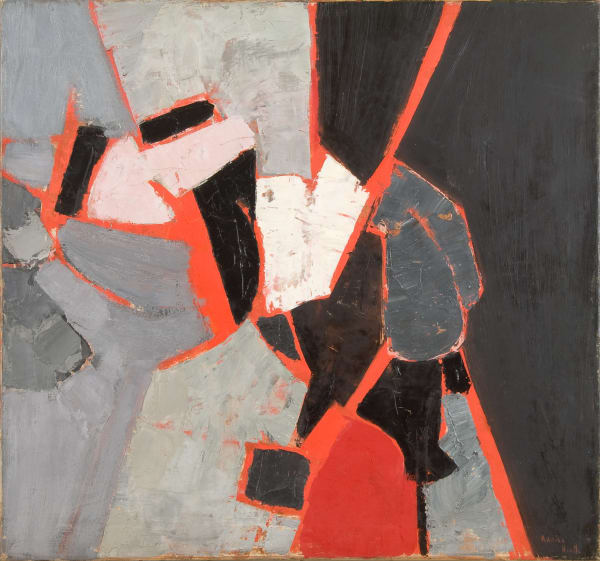 Adrian Heath, Composition: Red, Black and Grey, 1958