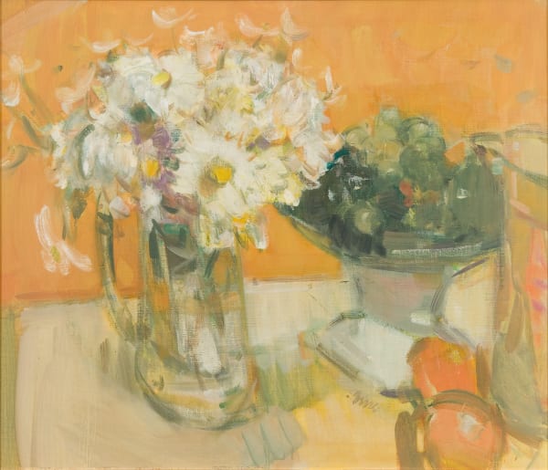 Gordon Bryce RSA RSW, White Flowers and Grapes, 1993