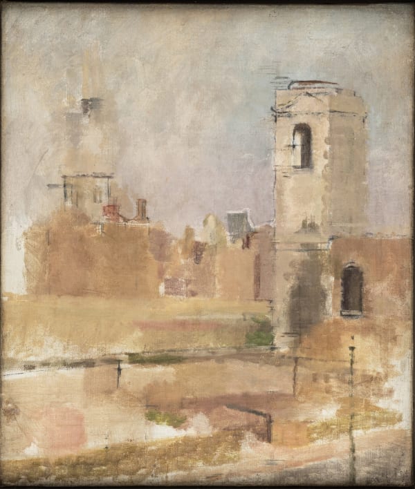 William Coldstream, Study for St Nicholas Cole Abbey and Bow Church, 1946