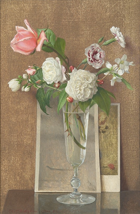 Eliot Hodgkin, Pink and White Roses, 1952