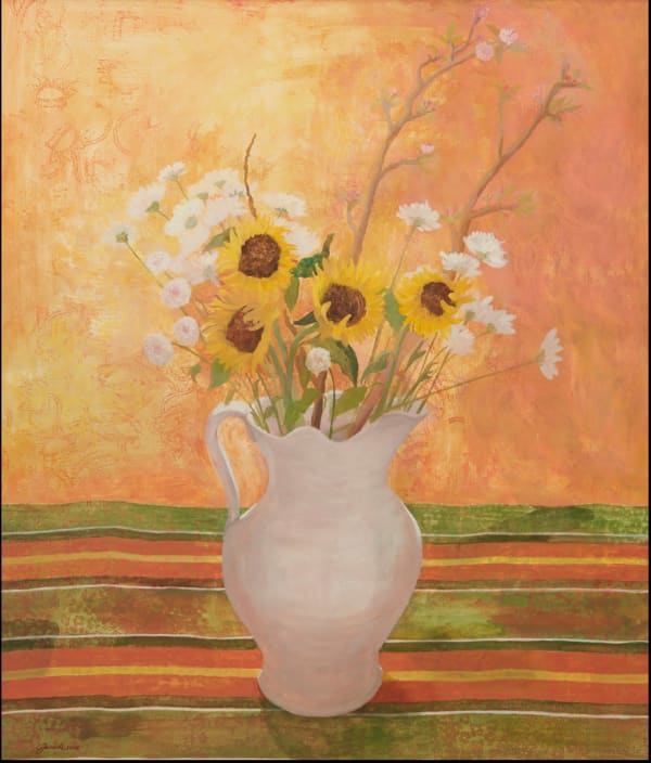 Jared FitzGerald, Sunflowers in Vase, 1996