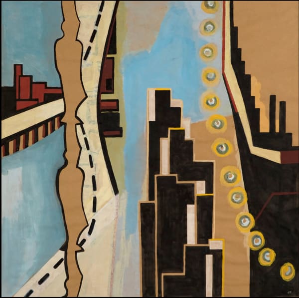 Jared FitzGerald, City Painting Study 8, 1980