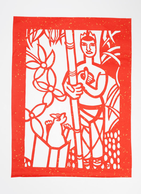 Jared FitzGerald, Bamboo Man (Red), 2023