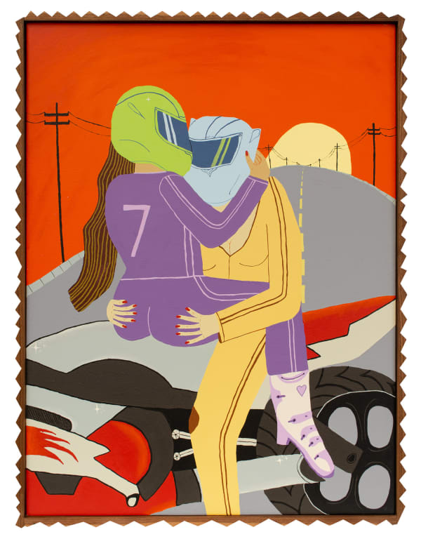 Claudia Kogachi, Sexy evening motorbike ride, 2023