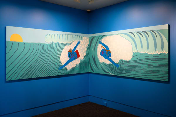 Claudia Kogachi, Bodysurfing (diptych), 2021