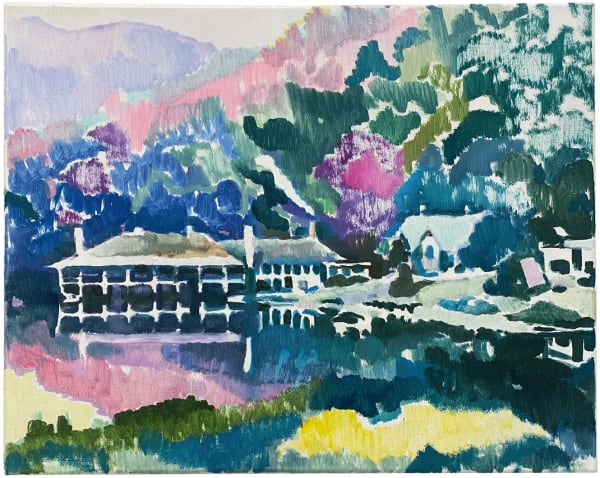 Tim Braden, Lake Eden in blues and violets, 2022