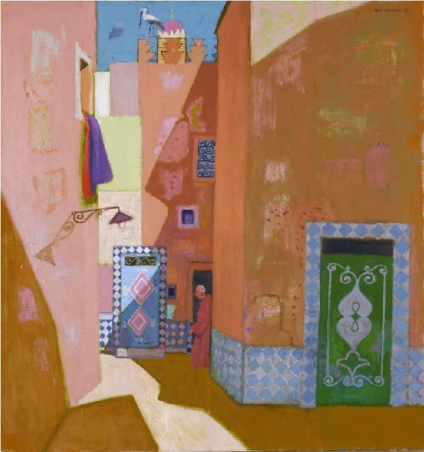 Leon Morrocco, Shadows in a Narrow Back Street, Old Town Marrakech