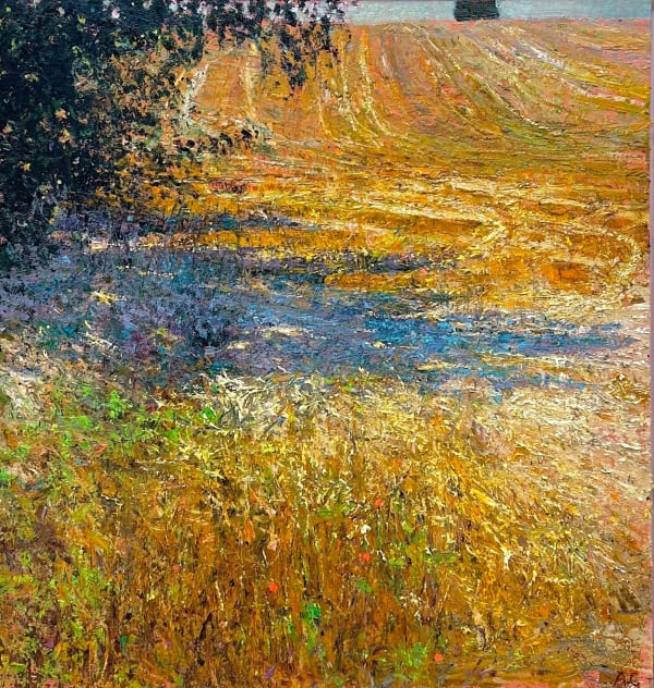 Andrew Gifford, Shadow on Corn Stubble near Fontaine, 2023