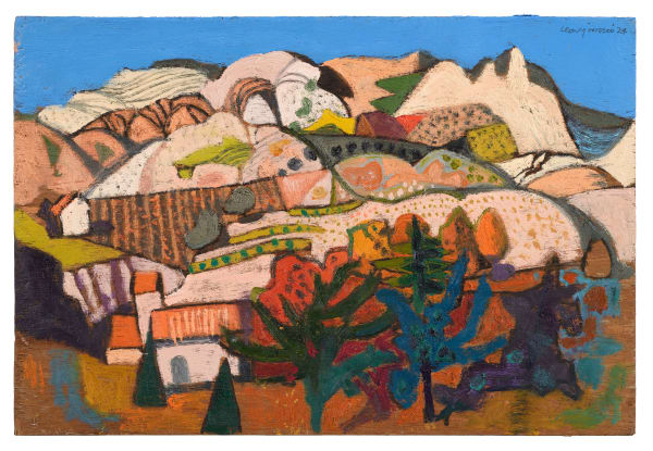 Leon Morrocco, Autumn Light Behind Gourdon I, 2024
