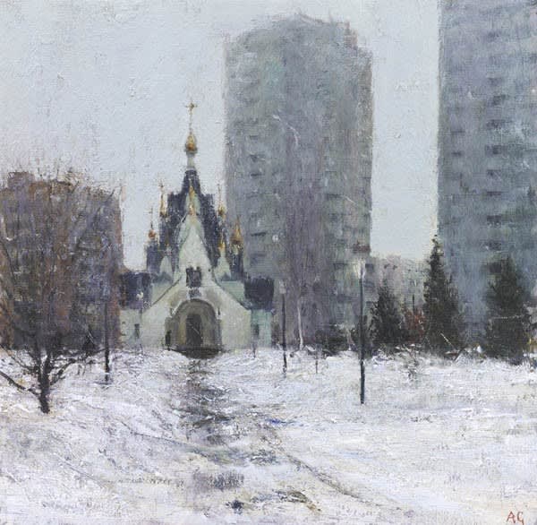 Andrew Gifford, Church in a Moscow suburb, March, 2019