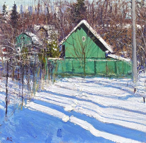 Andrew Gifford, Green Dacha outside St Petersburg - study, 2019