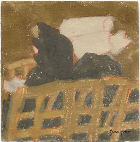 Gwen John, A Girl and Two Nuns, Seated in Church