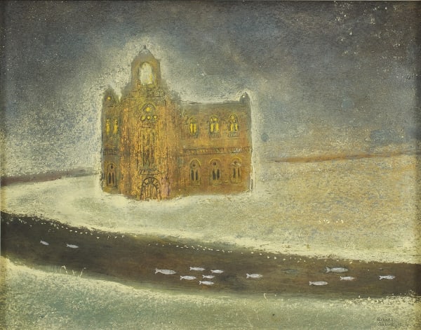 Richard Cartwright, Salmon Swimming Past Abbey, 2022
