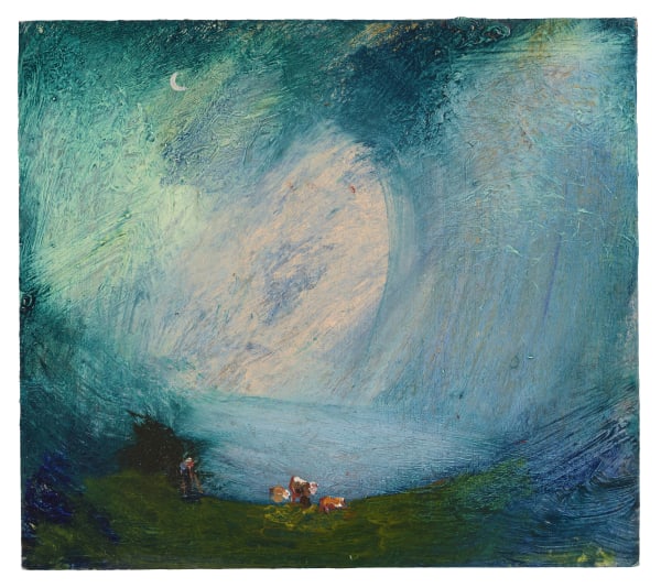 Melita Denaro, 'The moon in its old age, like a drifting dolphin's eye seen through a lapping wave', Thomas Hardy, 4th January (cat. 26), 2019