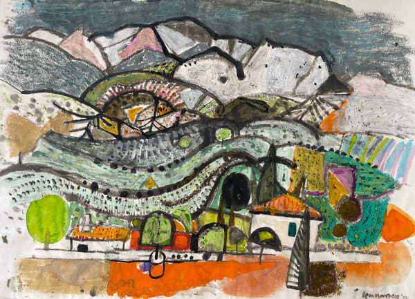 Leon Morrocco, Alpine Village and Escarpment, 2022