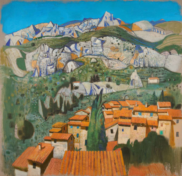 Rock formation behind Gréolières, Alpes-Maritimes, 2021 by Leon Morrocco