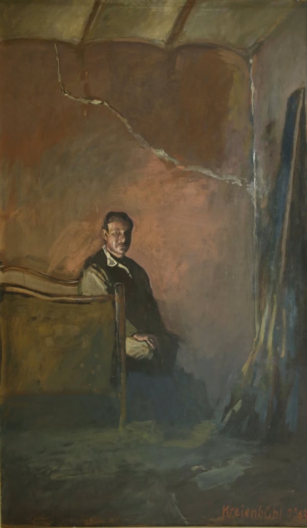 Jürg Kreienbühl, Autoportrait dans la merde, 1963