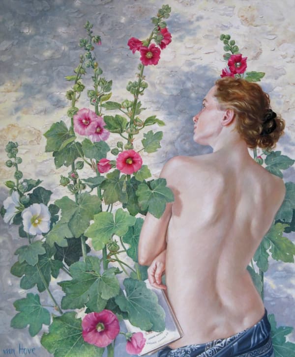 Francine Van Hove Les Roses trémières, 2012 Huile sur toile Oil on canvas 73 x 60 cm 28 ¾ x 23 ½ in
