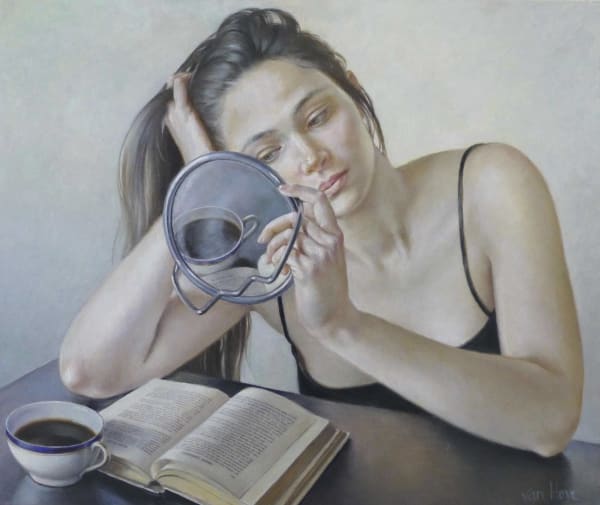 Francine Van Hove Café-miroir, 2019 Huile sur toile Oil on canvas 46 x 55 cm 18 x 21 ¾ in