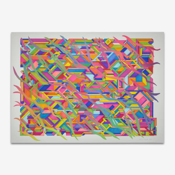 HOTTEA, The Imagination Is One Hell of a Drug, (spray paint & marker drawing #1), 2025