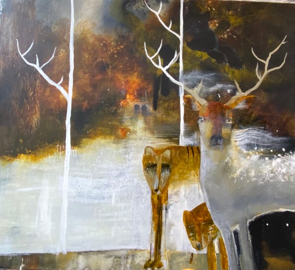 John lendis Time and time (again), 2022 Oil on canvas 80 x 100CM