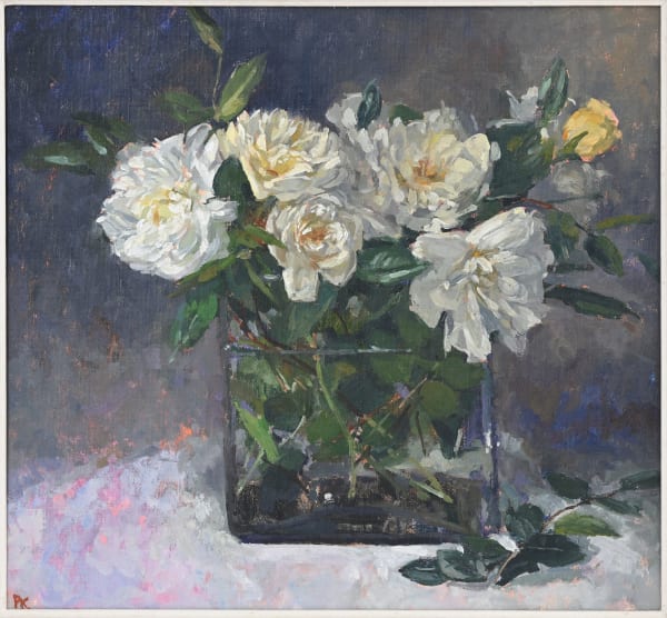 Pamela Kay NEAC, RCA, RBA, RWS, Glass of roses - Alberic Barbiere