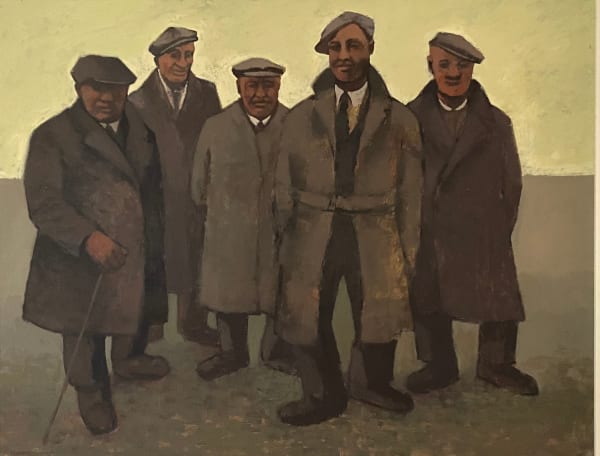Aneurin M Jones - A group of Welsh farmers at a sale