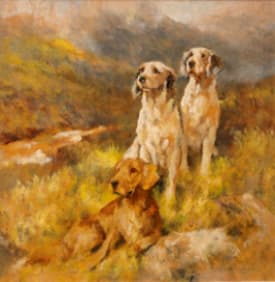 Arthur Wardle RI RBC, Three working dogs
