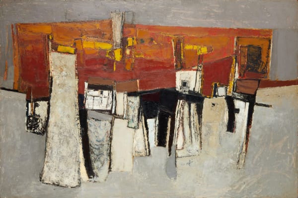Paul Feiler St. Buryan Cornwall, 1955 oil on board 49 x 73 in / 124.5 x 185.4 cm