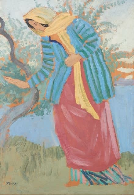 Augustus John - Dorelia in Blue Coat, c.1910