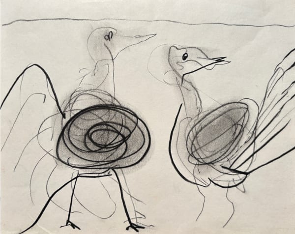 Roger Hilton, Two Birds , c.1964