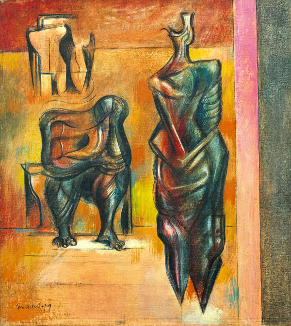 Merlyn Evans, Two Figures, 1949
