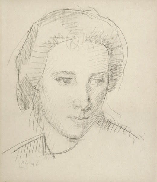 Henry Lamb - Girl's Head, 1912