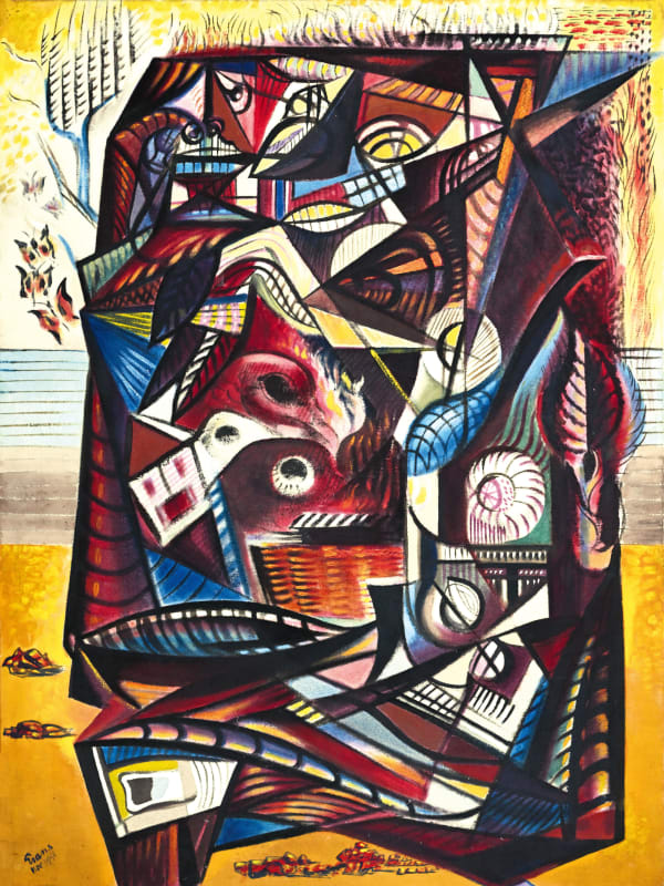 Merlyn Evans, War on the Beach, 1941