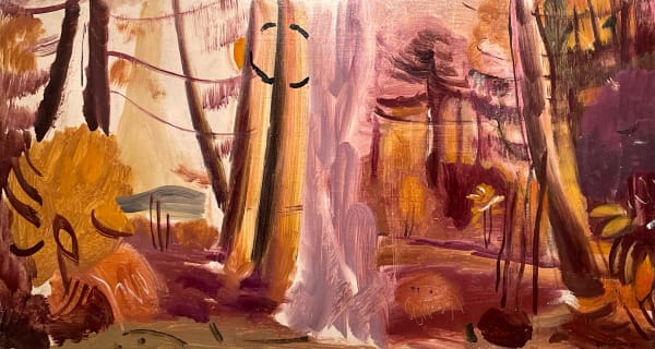 Ivon Hitchens Autumn Larch Forest , c.1937 oil on canvas 16 x 29 in / 40.6 x 73.7 cm