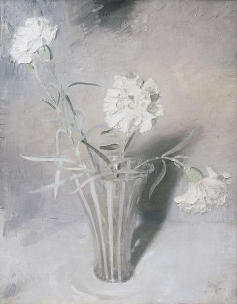 William Nicholson - White Carnations, c.1924