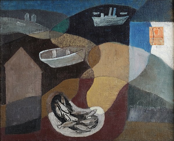 John Piper, Fishing Boats near Newhaven, ca 1932