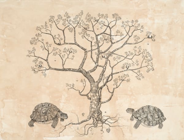 Andrea Collesano APPUNTAMENTO, 2023 Ink on paper 23.62 x 31.49ins (60 x 80cm) (artwork size) 29.13 x 36.61ins (74 x 93cm) (framed size)