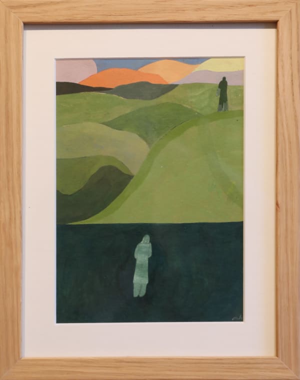 Mary Kirkpatrick Memory Hills Gouache and pencil on paper 6 x 4.25ins (15.24 x 10.79cm) (artwork size)