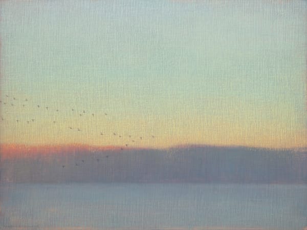 David Grossmann, Entering - Fading Day with Geese, 2024