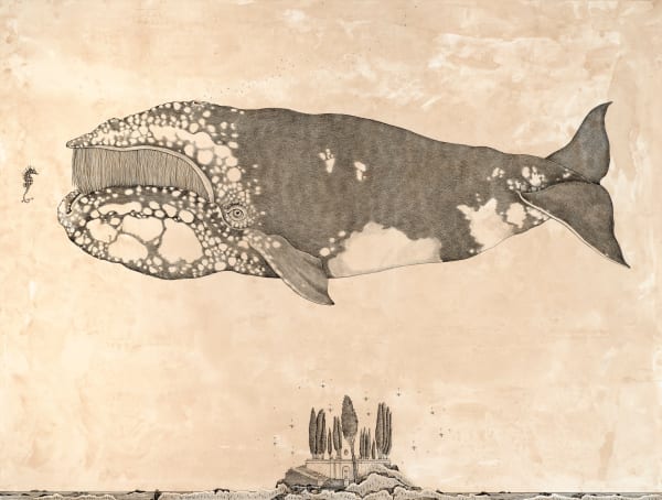 Andrea Collesano TEMPUM, 2023 Ink on paper 23.62 x 31.49ins (60 x 80cm) (artwork size) 29.13 x 36.61ins (74 x 93cm) (framed size)