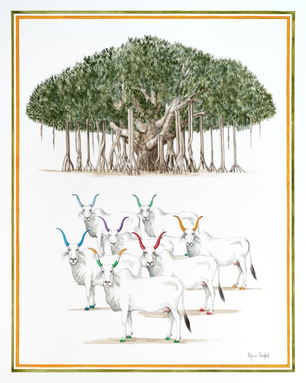 Rebecca Campbell, In The Land Where The Banyan Tree And Cows Are Held Sacred, 2025