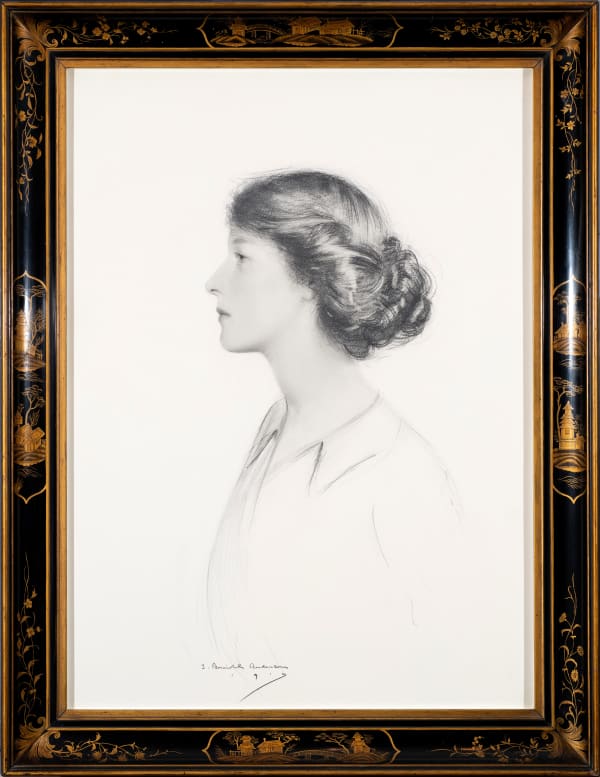 THOMAS PERCIVAL ANDERSON (1885-1940), Portrait of Cecily Burdon-Muller in profile, 1910