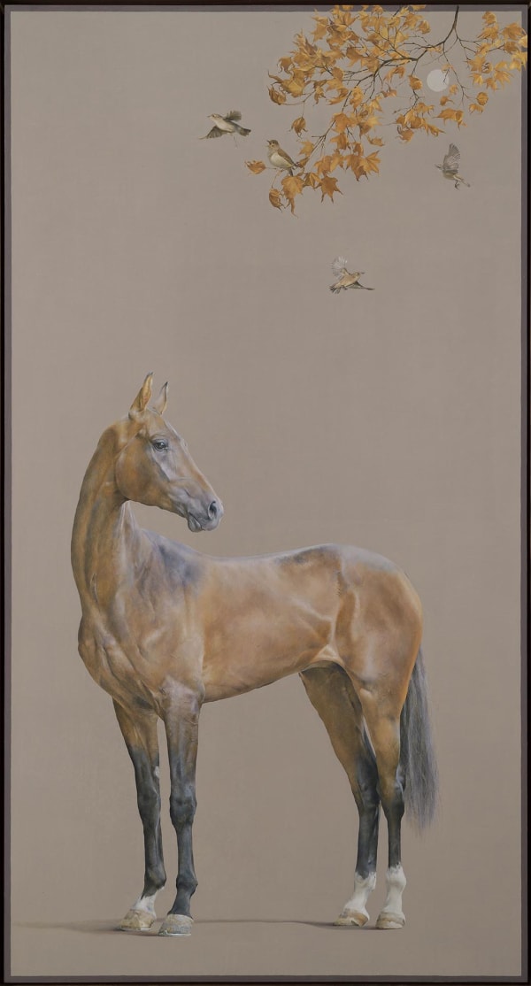 Joseph Black Dusk, 2021 Oil on aluminium panel 29.53 x 15.75 (75 x 40cm) (artwork size) 31.5 x 17.72ins (80 x 45cm) (framed size)